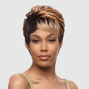 Elpaso Vanessa Hair Full Wig Adjustable Fashion Short Pixie Cut Layers Black Wom